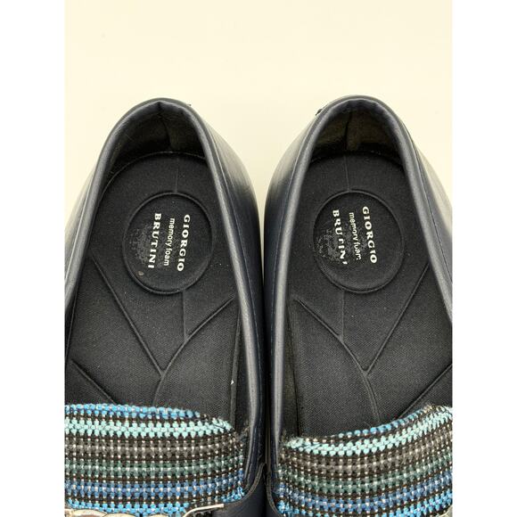 Giorgio Brutini Blue Men\'s Loafers Memory Foam Woven Chain Shoes Size 9M main image 4